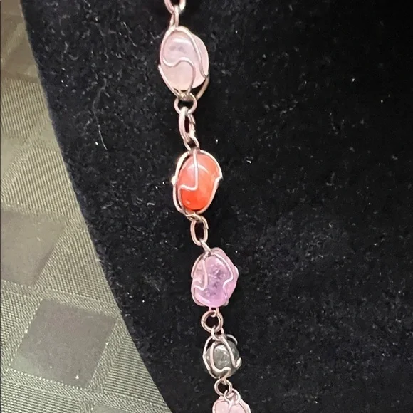 Vintage Multicolor Beaded Necklace - Picture 2 of 6